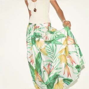 NWOT H&M Tropical Print Maxi Skirt M